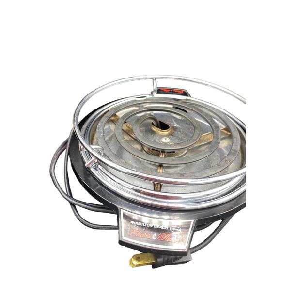 Vtg Hamilton Beach Electric black Fondue with groovy forks - Picture 6 of 6